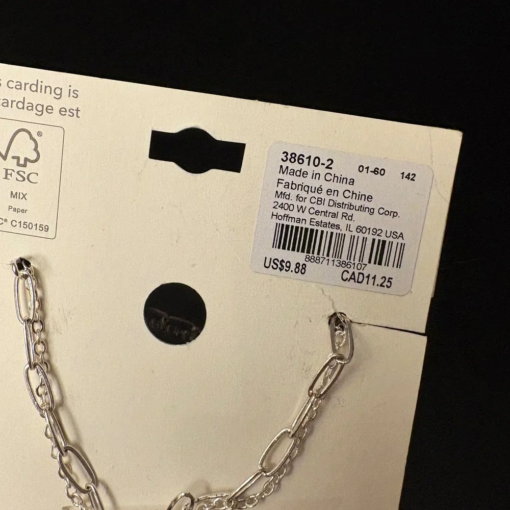 NWT Claires Silver Sagittarius Zodiac Layered Set of 2‎ Necklaces Nov Dec Gift